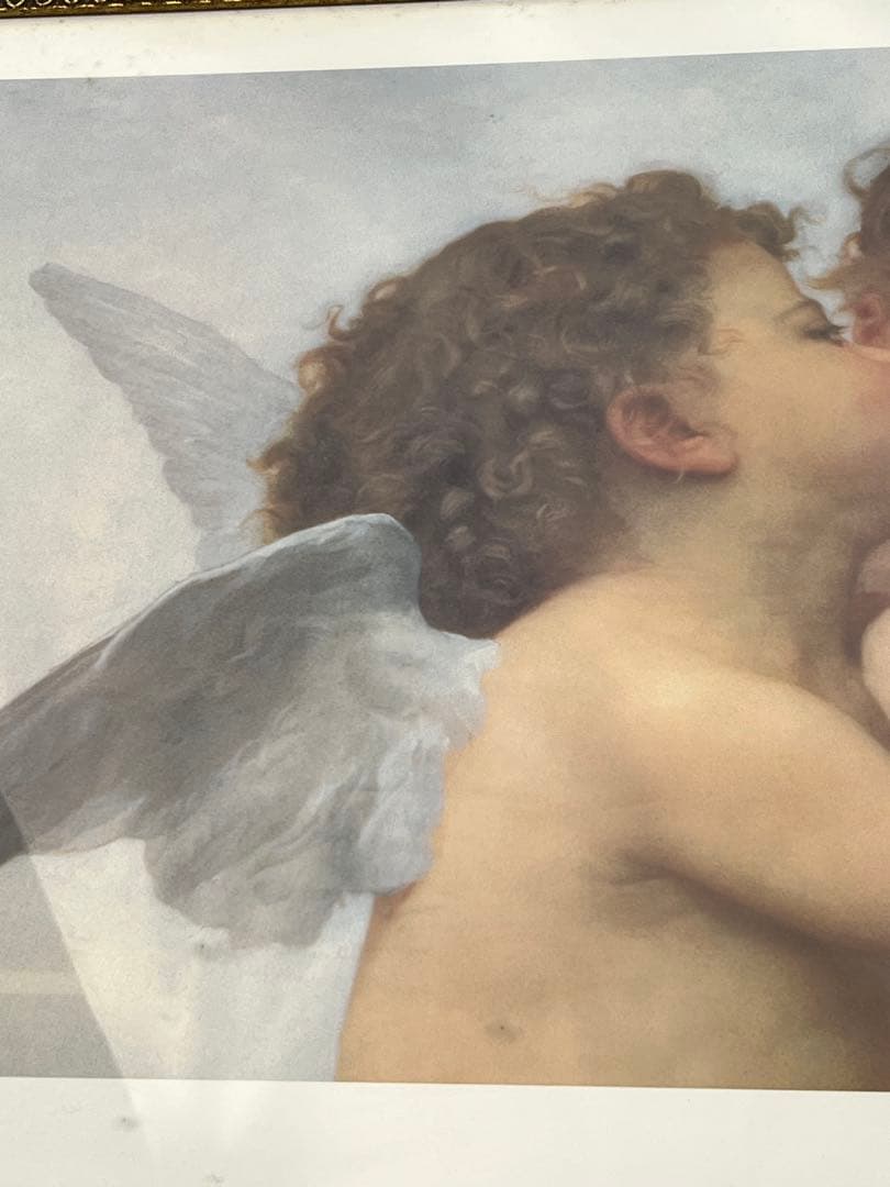 額入り87.5cm壁掛け ブグロー ファイストキス （印刷画） 1152