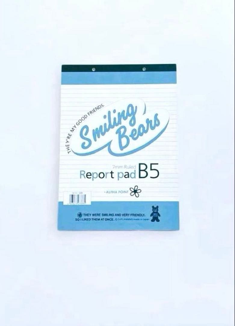 【匿名配送】Smiling Bears Report pad B5 文房具