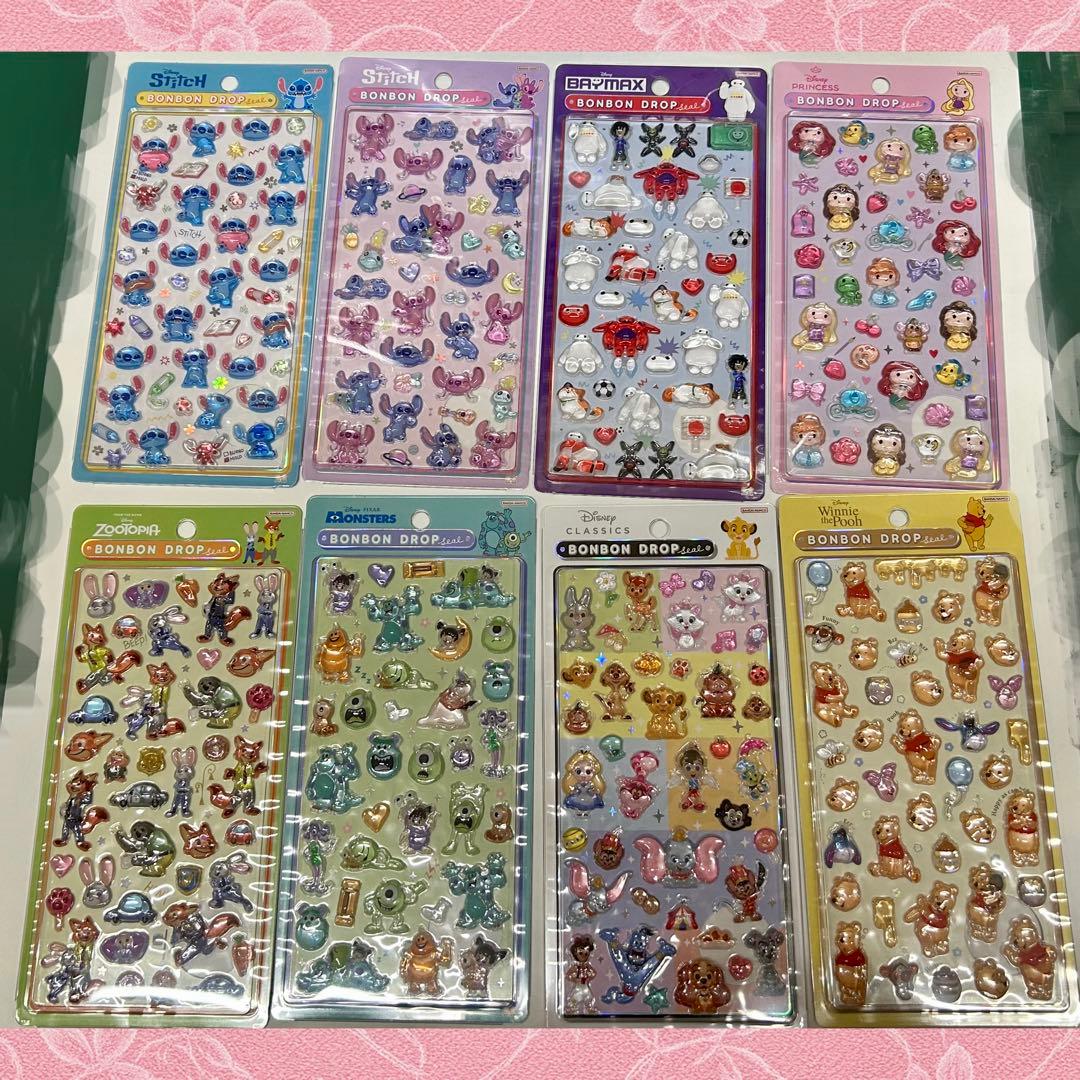 国内正規品 ディズニー ボンボンドロップシール 第2弾 8種セット ②