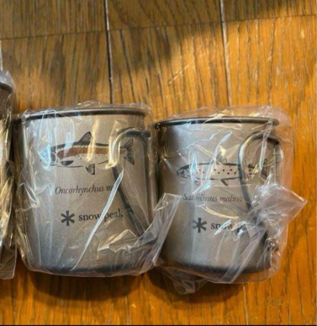 スノーピーク ２個 新品 限定デザイン チタンマグ セット 北広島 マグカップ