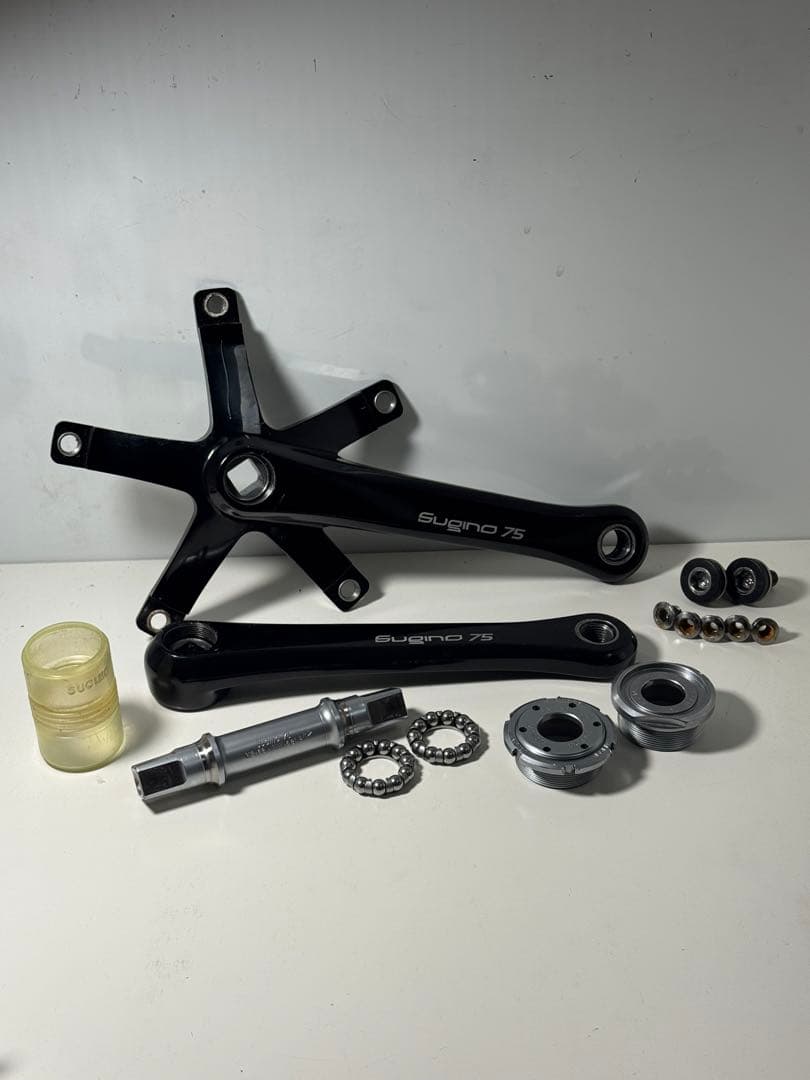 スギノ75 sugino75 クランク ピスト njs bb 黒pcd144