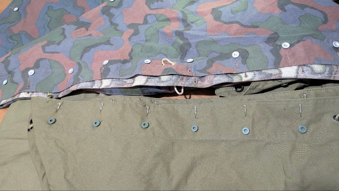 希少 ノルウェー軍幕テント ４枚フルセット カモ2　1/12までの出品