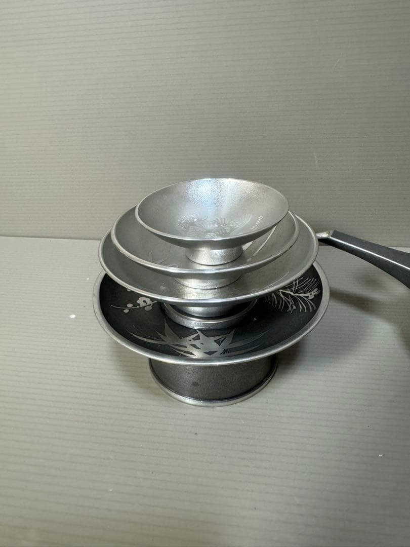 2253 錫製 屠蘇器　本錫　松竹梅