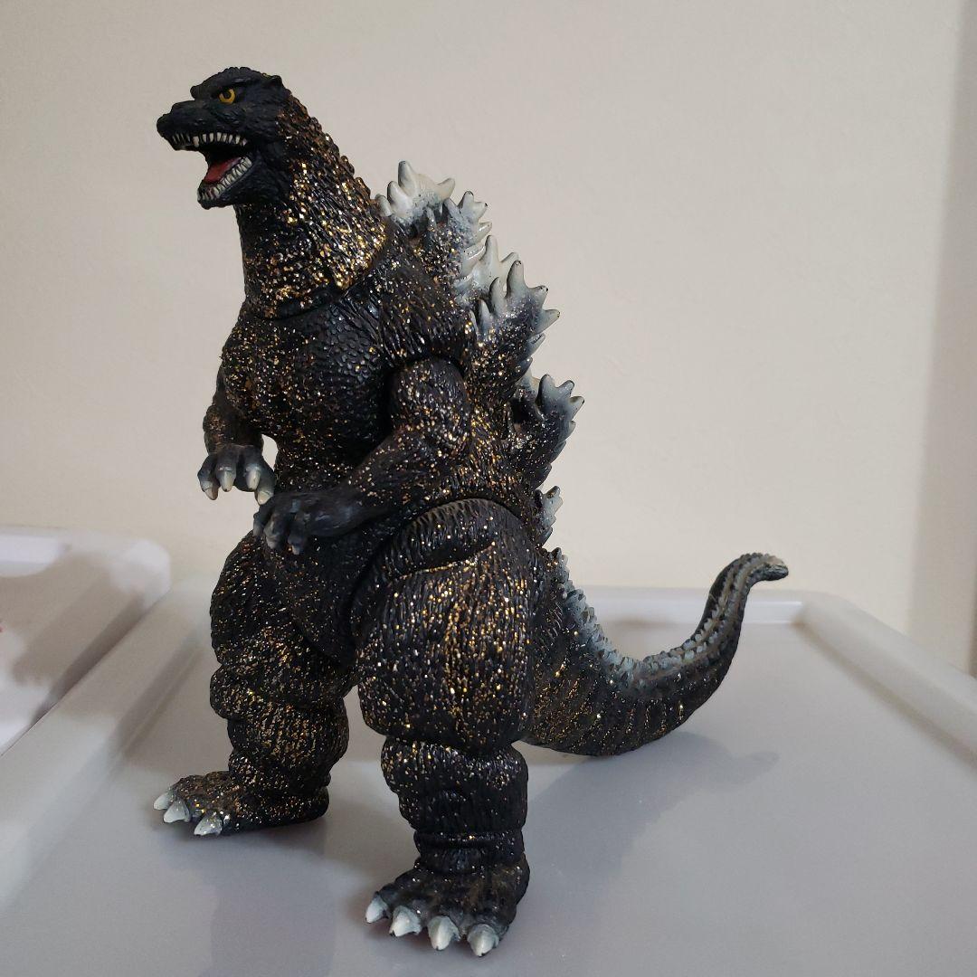 バンダイ　ソフビ　世紀末覇王ゴジラ 黒と金のラメ 約30cm