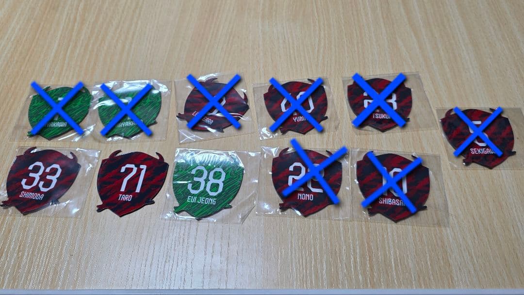 鹿島アントラーズ　ミニマグネットシート11点