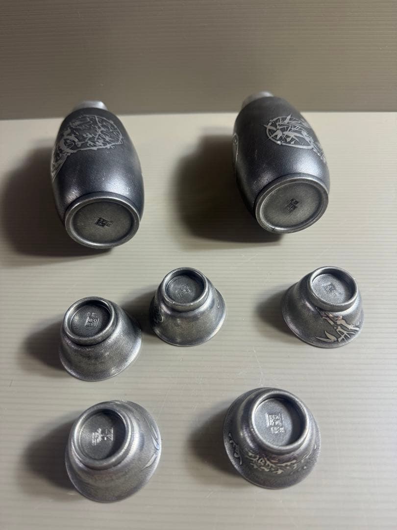 1560 薩摩錫器 本錫　酒器セット
