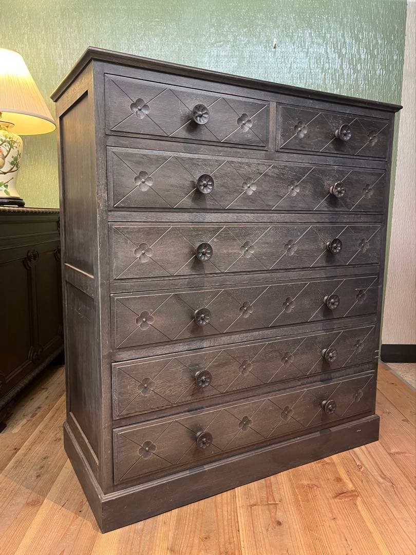 チェスト 木彫り インテリア 箪笥 昭和レトロ ビンテージ
