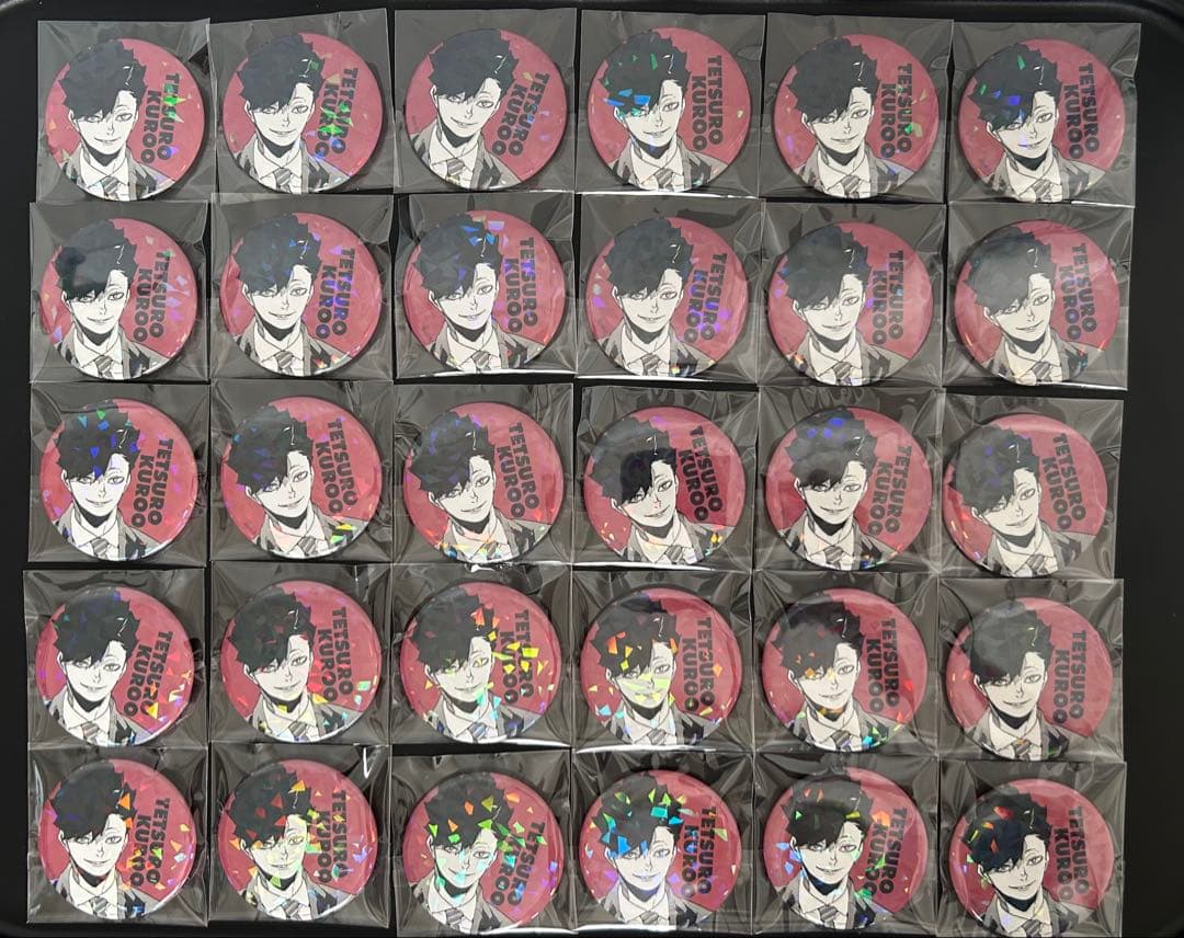 ハイキュー 黒尾鉄朗 ホログラム缶バッジ 30個