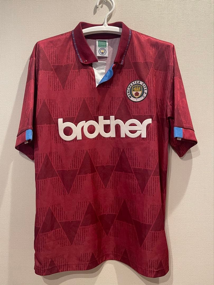 oasis ユニフォーム　マンチェスターシティ　復刻サッカー　Lサイズ　サッカー