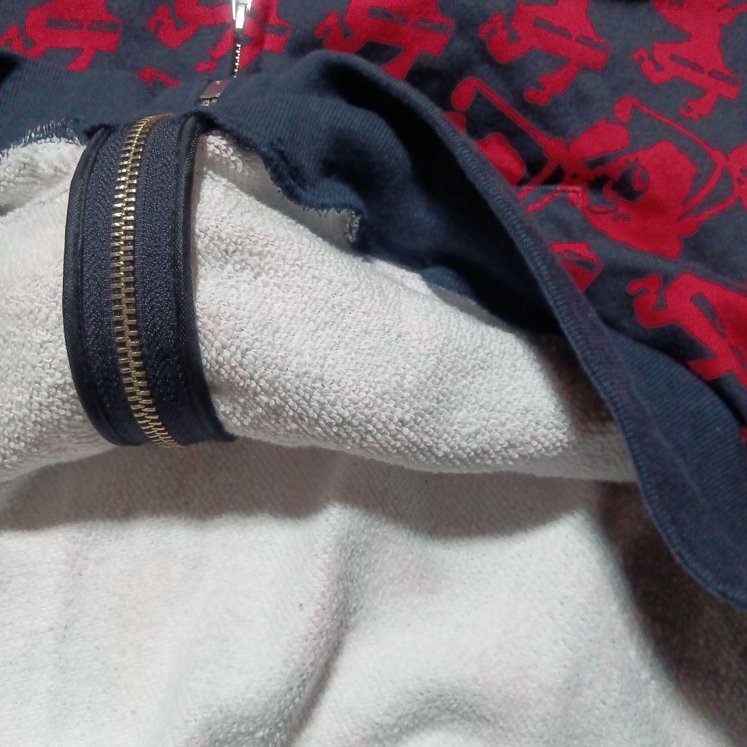 PEARLY GATE パーリーゲイツ 赤&黒 プリント柄フード付きジャケット