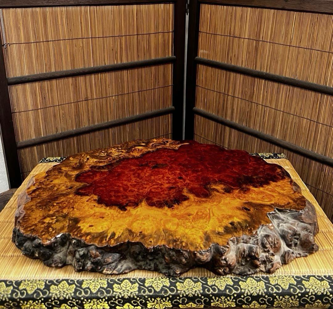 天然時代 古木 花梨 玉杢 瘤 花台 香台 盆栽台 平台