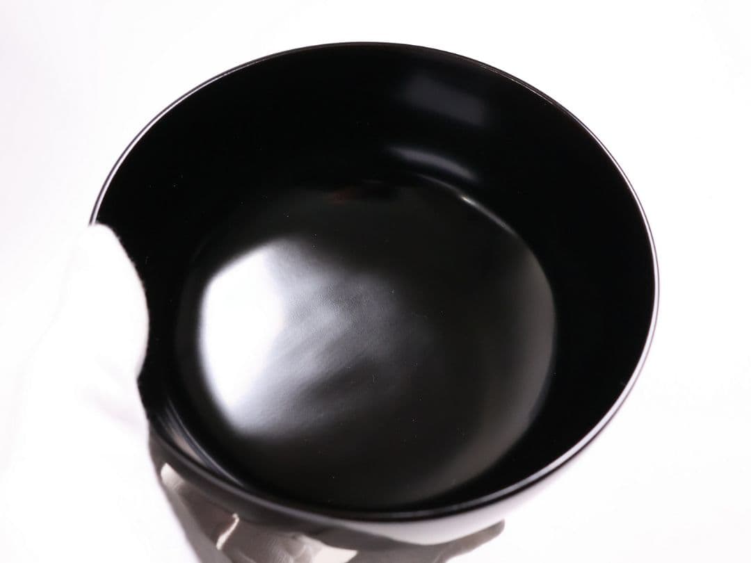 【MB195】輪島塗 天然木漆塗 黒塗椀 二客 蒔絵 大和絵 源氏絵 人物 昭和