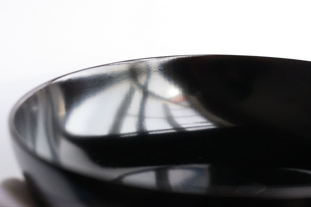 【MB195】輪島塗 天然木漆塗 黒塗椀 二客 蒔絵 大和絵 源氏絵 人物 昭和