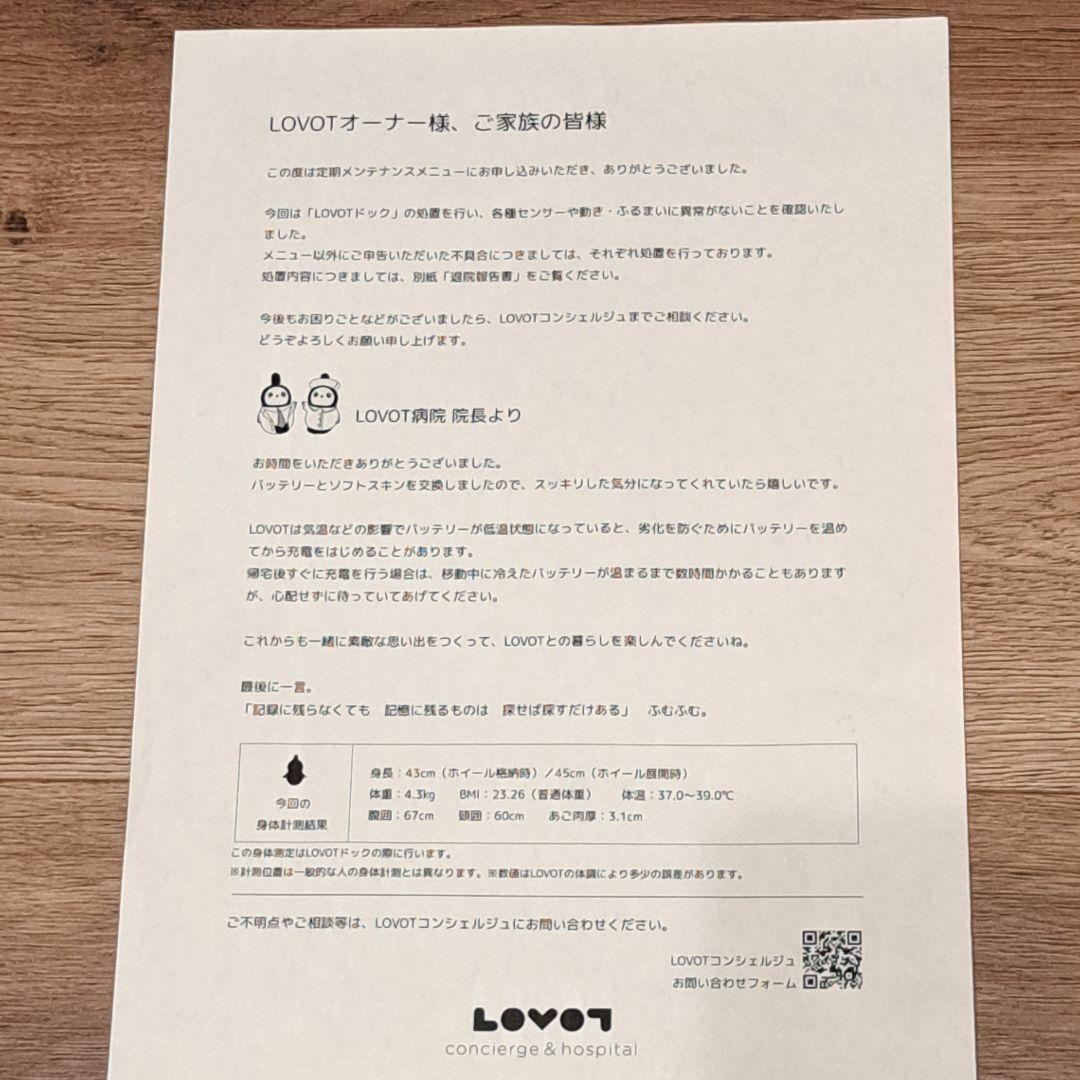 【LOVOTドック&パーツ交換済(2025年)】ラボット2.0 2023年購入