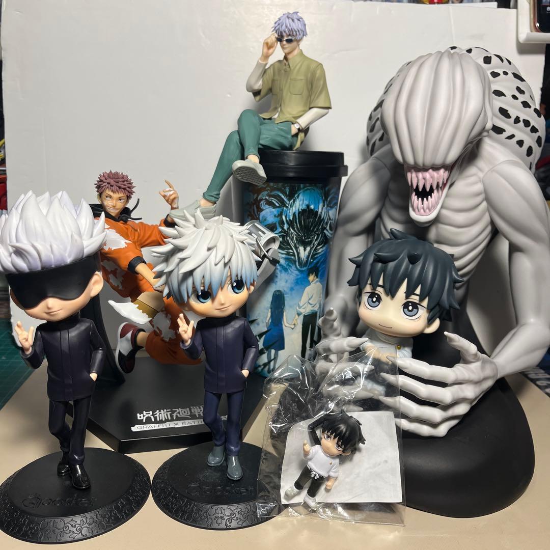 呪術廻戦　ドリンクホルダー　フィギュア セット