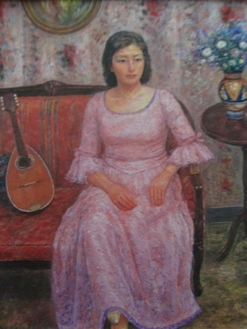 斎藤 秀夫 【午後のひととき】 希少画集画、状態良好、新品高級額装付