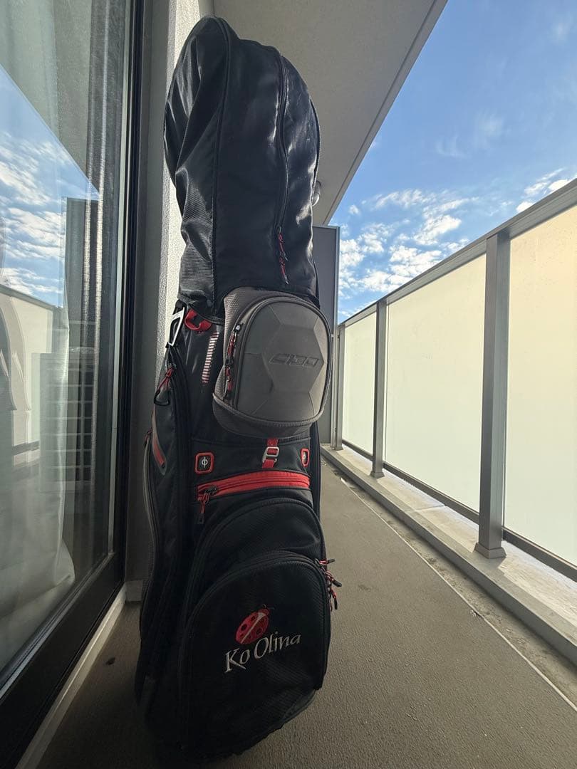 コオリナ Ko Olina ゴルフバッグ・キャディバッグ 黒/赤