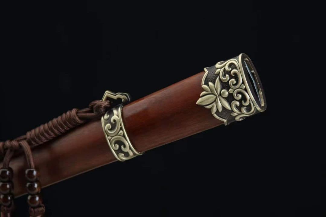 少帝唐剣（龍鳳檀款）武具　刀装具　日本刀　模造刀   居合刀 古兵器