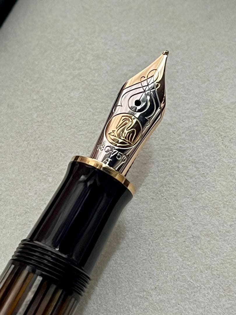 Pelikan ペリカン スーベレーン M800 茶縞　F 万年筆