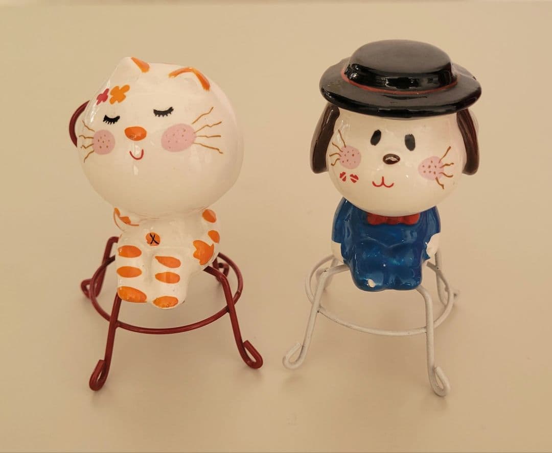 猫と犬とパンダの陶器キャラクターセット 水森亜土さん　 内藤ルネさん