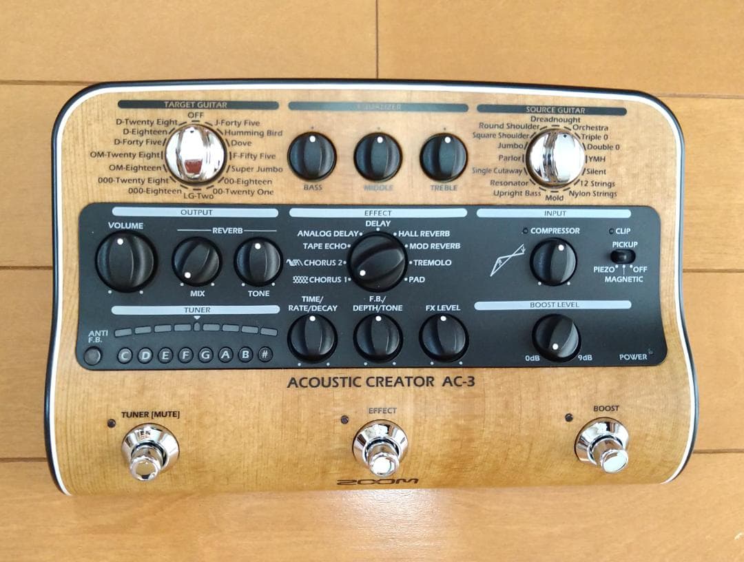 ZOOM AC-3 アコースティック・ギター用プリアンプ