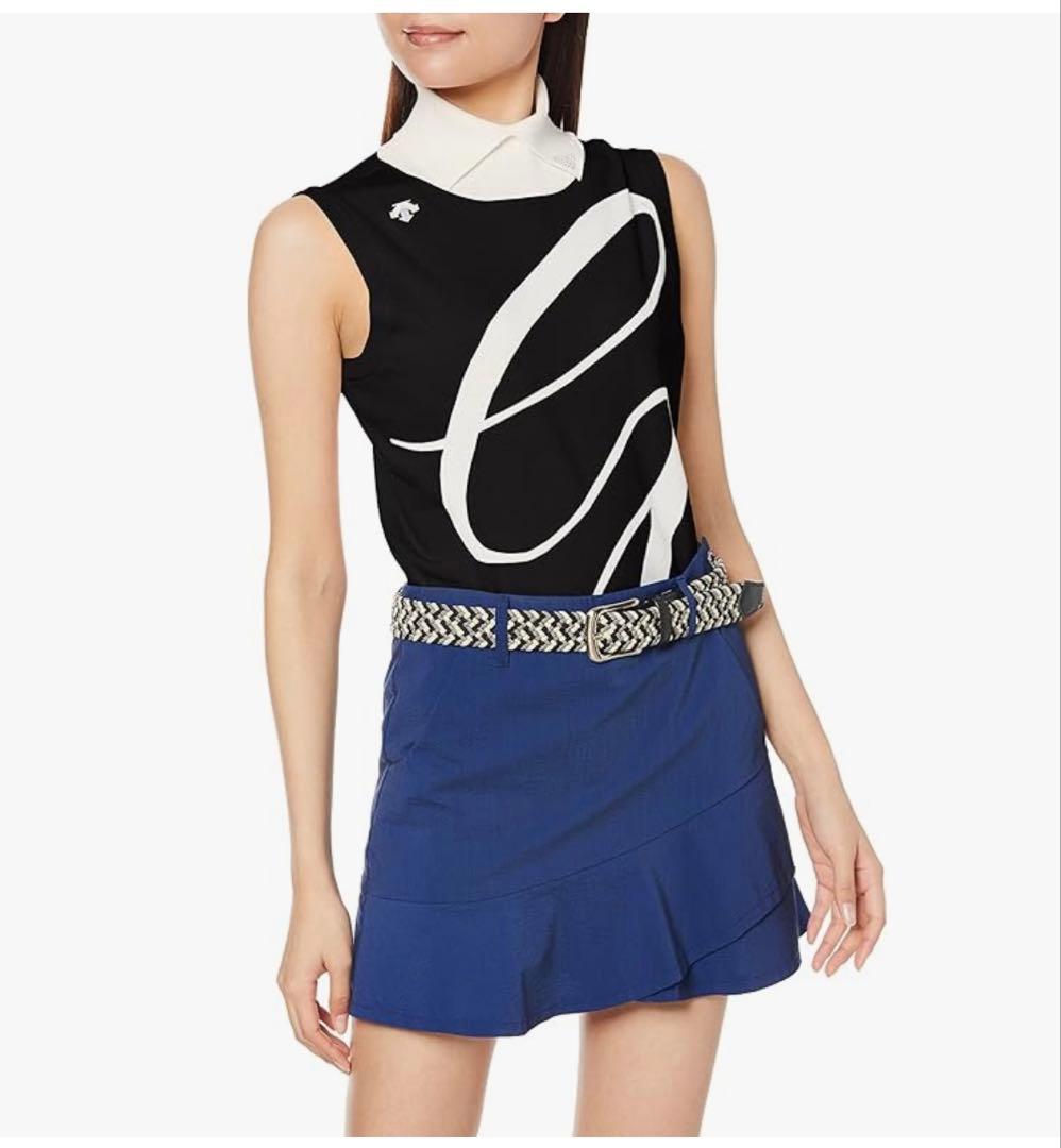 新品未開封タグ付き♡デサントゴルフ♡サマーニットトップス　スワロフスキーM