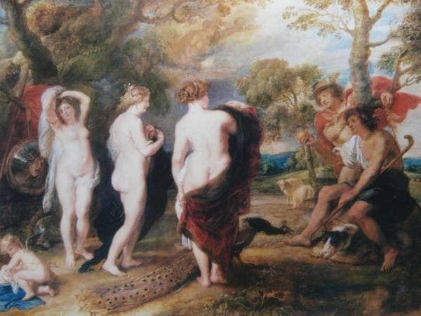 ルーベンス、【パリスの審判】、希少豪華画集画、新品高級額・額装付、大判、状態良好
