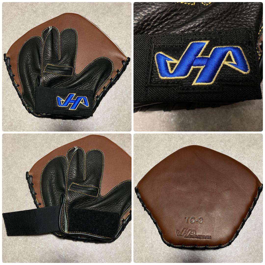 ハタケヤマ 硬式 軟式 兼用 野球 グローブ 板グローブ フェンスグローブ 美品