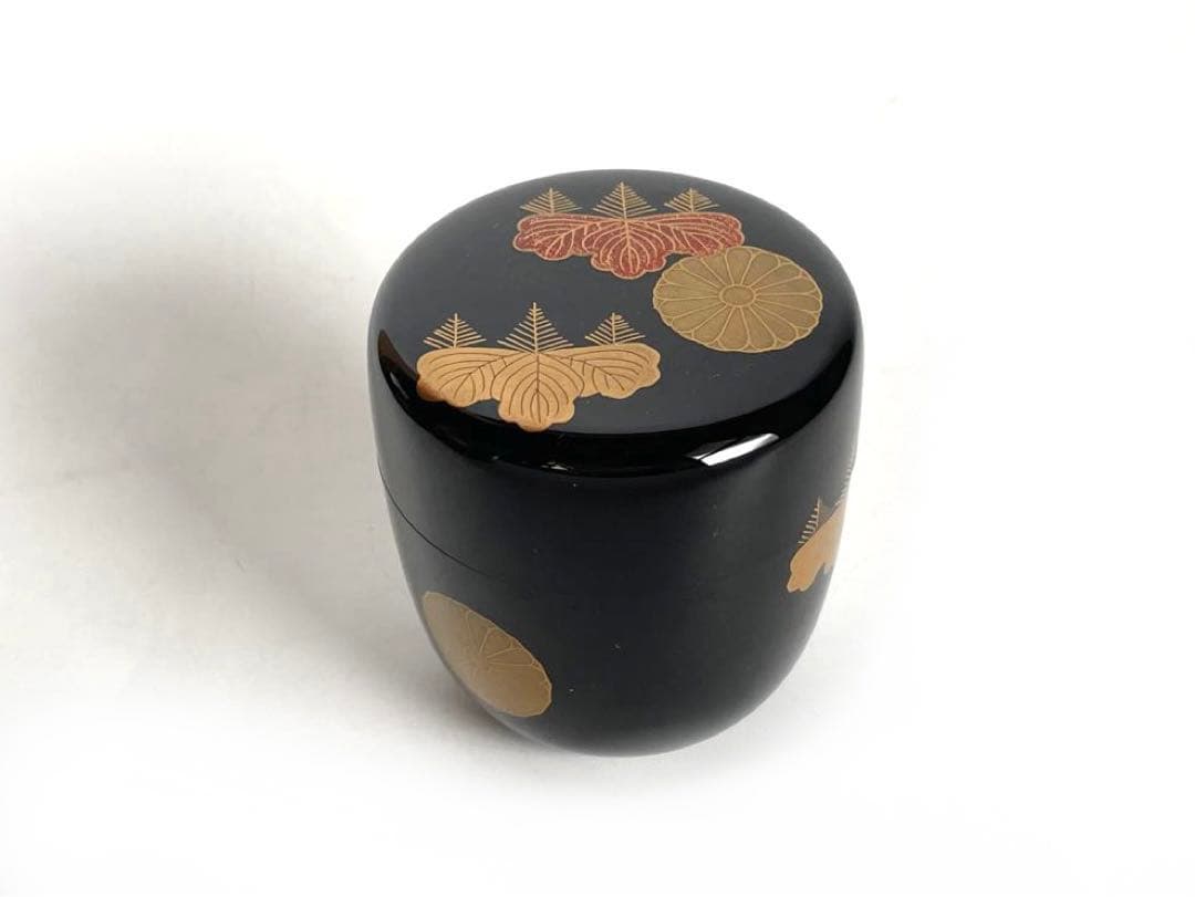 漆工　蒔絵師　中村宗尹　高台寺　中棗　棗　菊桐蒔絵　茶道具