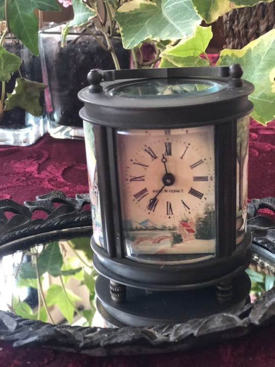 アンティーク　フランス製　置き時計　　　v