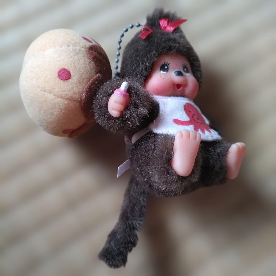 激レア【平成レトロ】大阪限定モンチッチキーホルダー　たこ焼き　ご当地土産　当時物