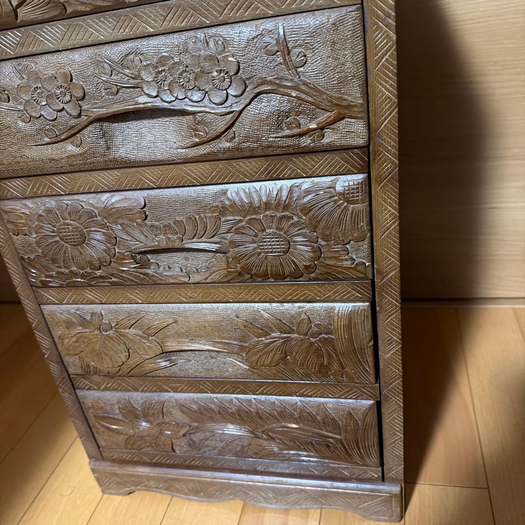 アンティーク 伝統工芸タンス 5段