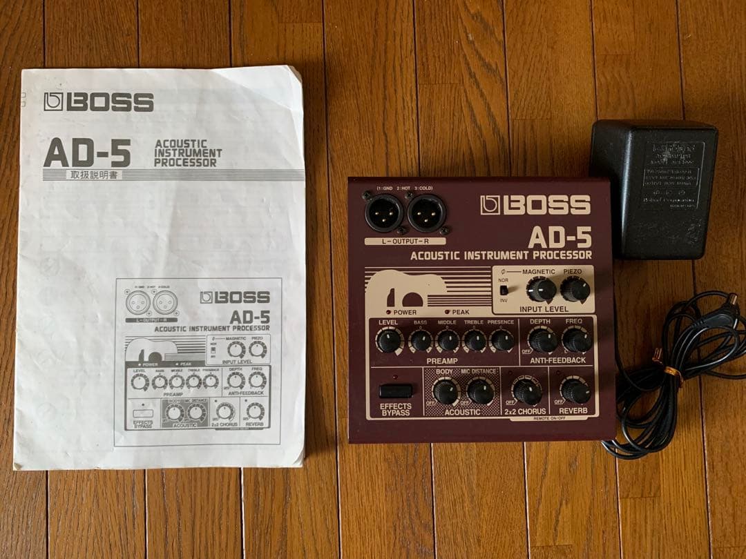 ボス BOSS AD-5 アコギプロセッサ プリアンプ エフェクターアダプター付