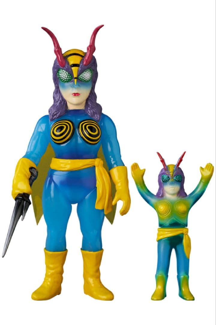 メディコムトイ 東映レトロソフビ 仮面ライダー 蜂女(新色)+ミニソフビ