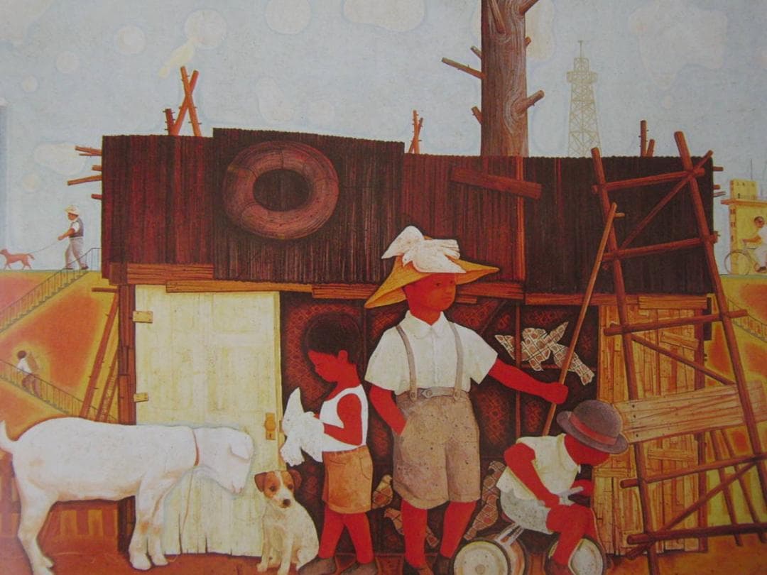 有田巧、【鳥寄雲】、希少な額装用画集より、新品額装付、状態良好