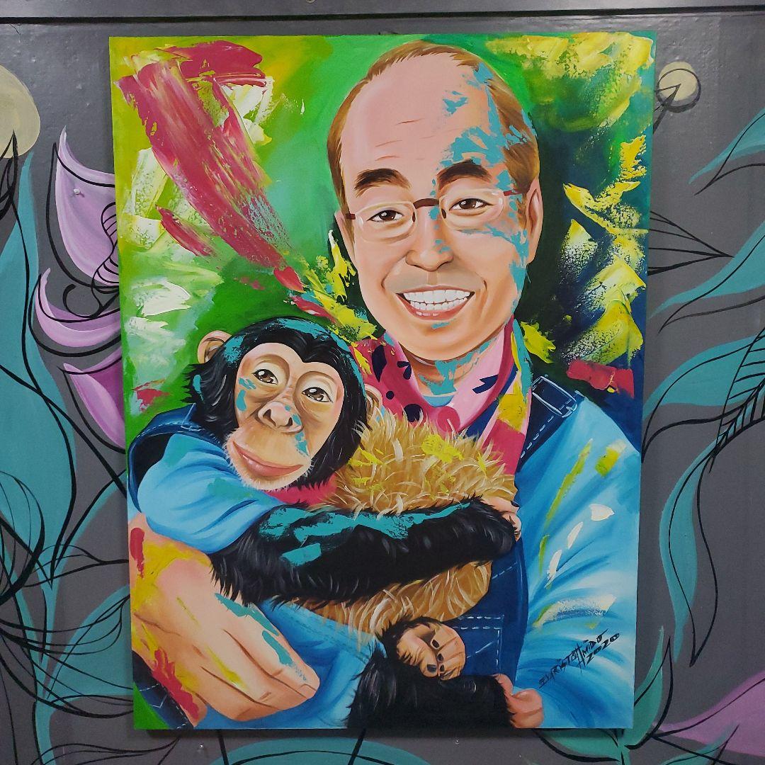 SHIMURA KEN アクリル絵の具97x130cm