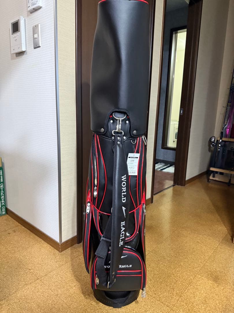 World Eagle ゴルフキャディバッグ 黒/赤