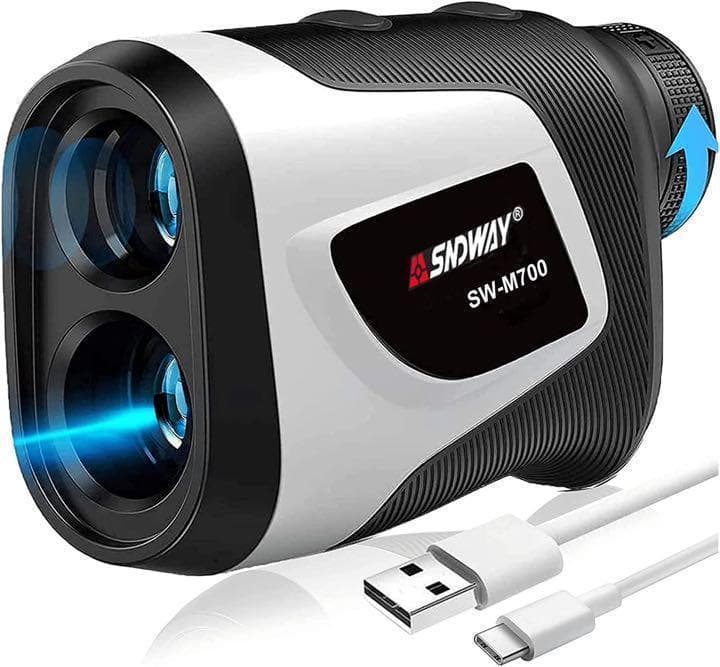 ゴルフ 距離計 USB充電 700ヤード 6倍倍率 5つのモード プレゼント①