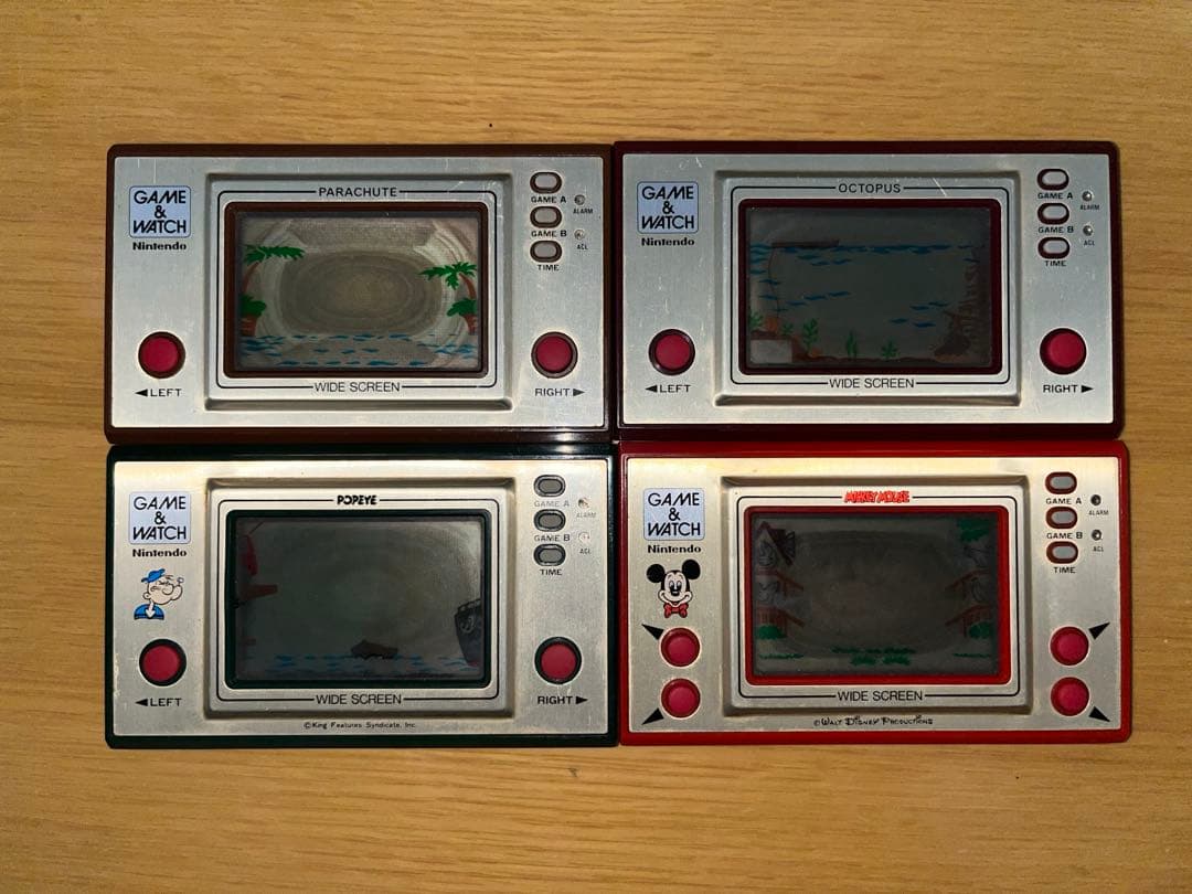 任天堂　ゲームウォッチ　オクトパス　パラシュート　ポパイ ミッキー