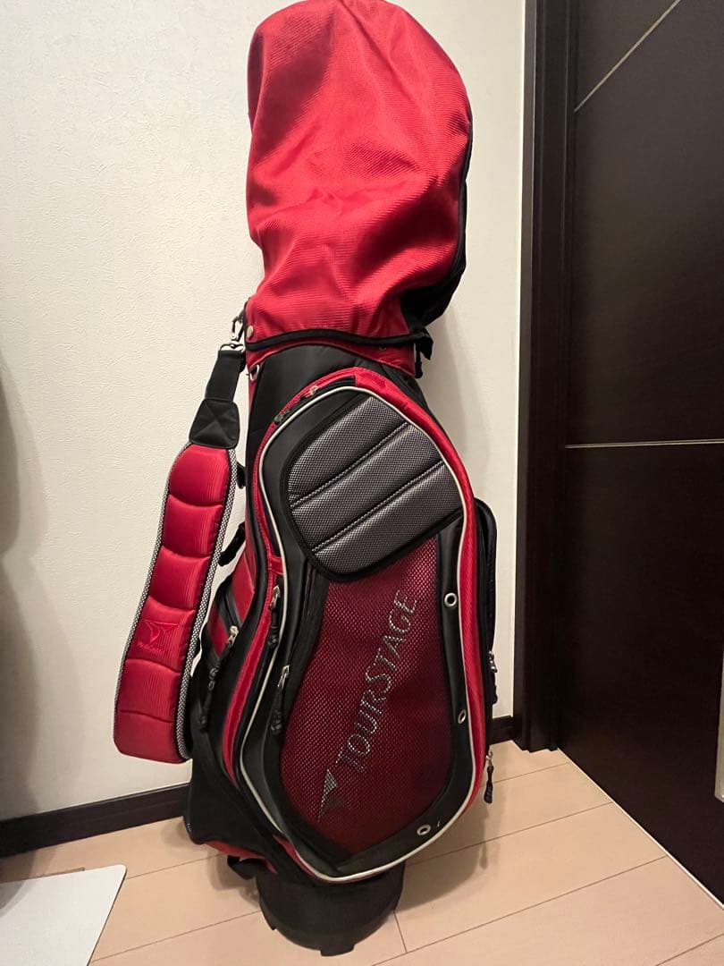 ⭐️値下げ⭐️TourStage キャディバッグ レッド ブラック　数回使用