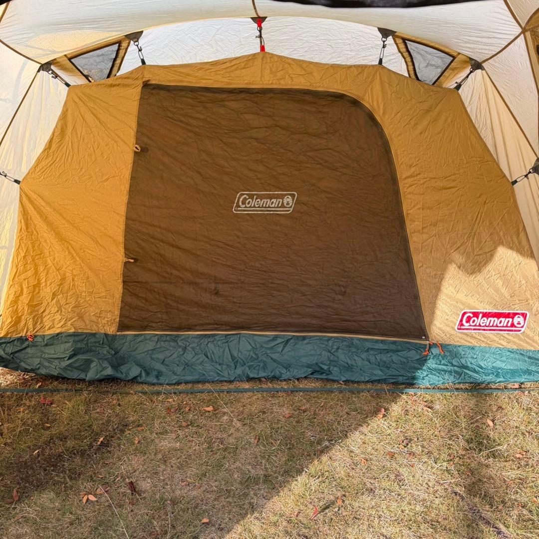 美品コールマン タフスクリーン2ルームハウス インナーマット、グランドシート付き