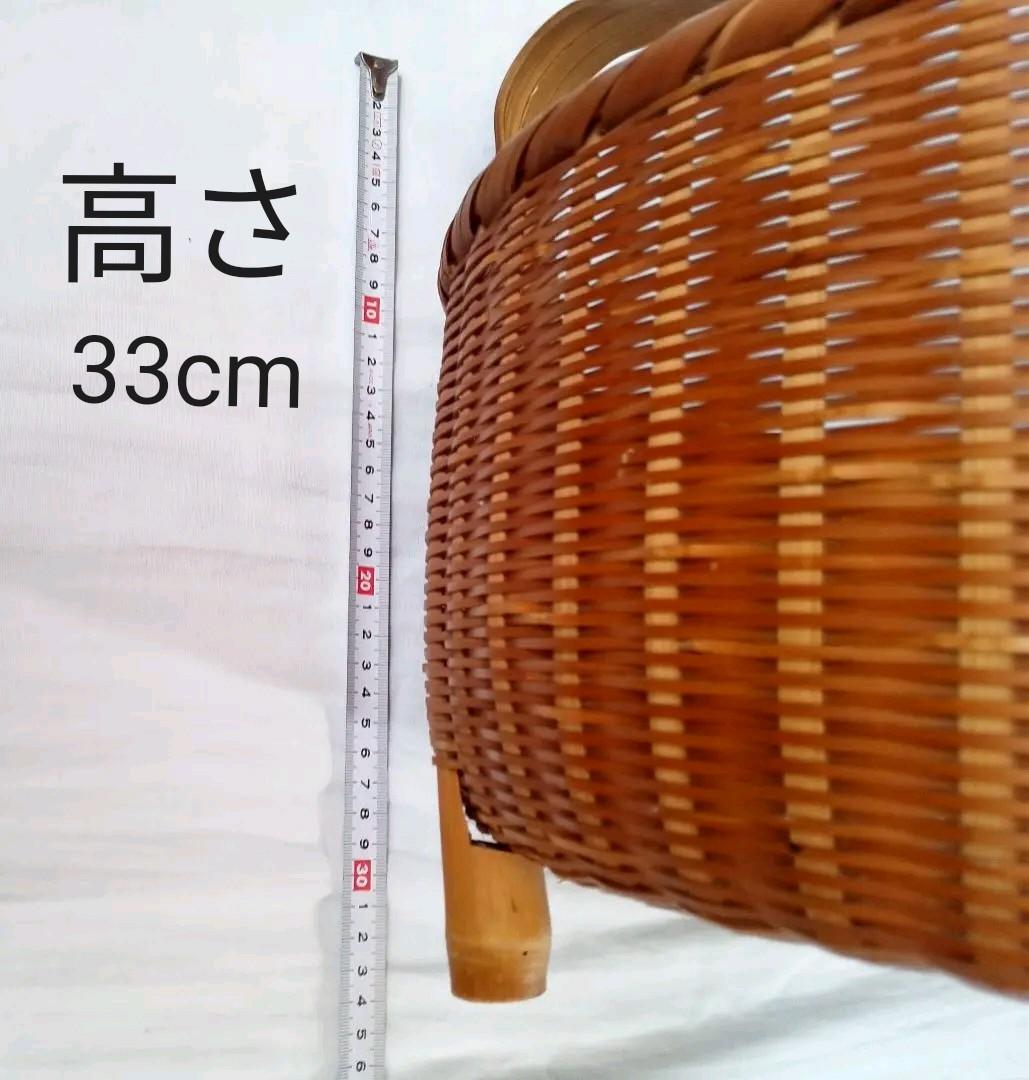 手付き竹籠　古道具・骨董・アンティーク