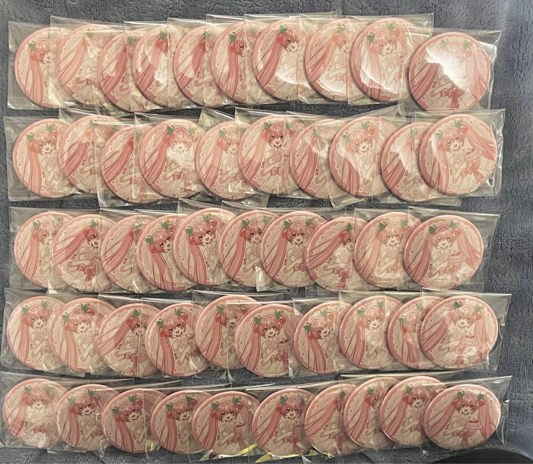 桜ミク 初音ミク 缶バッジ 桜パーティー Ver. しゅがお ロフト 50個