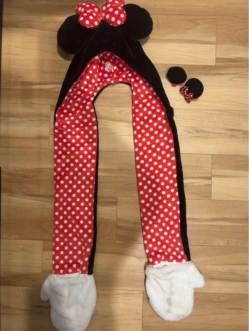 ミニー　ドット　マフラーキャップ