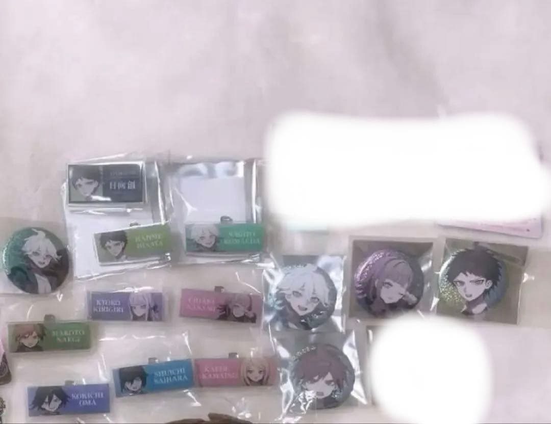 ダンガンロンパ　ネームプレート　缶バッジ　日向　七海　狛枝　霧切　最原　王馬