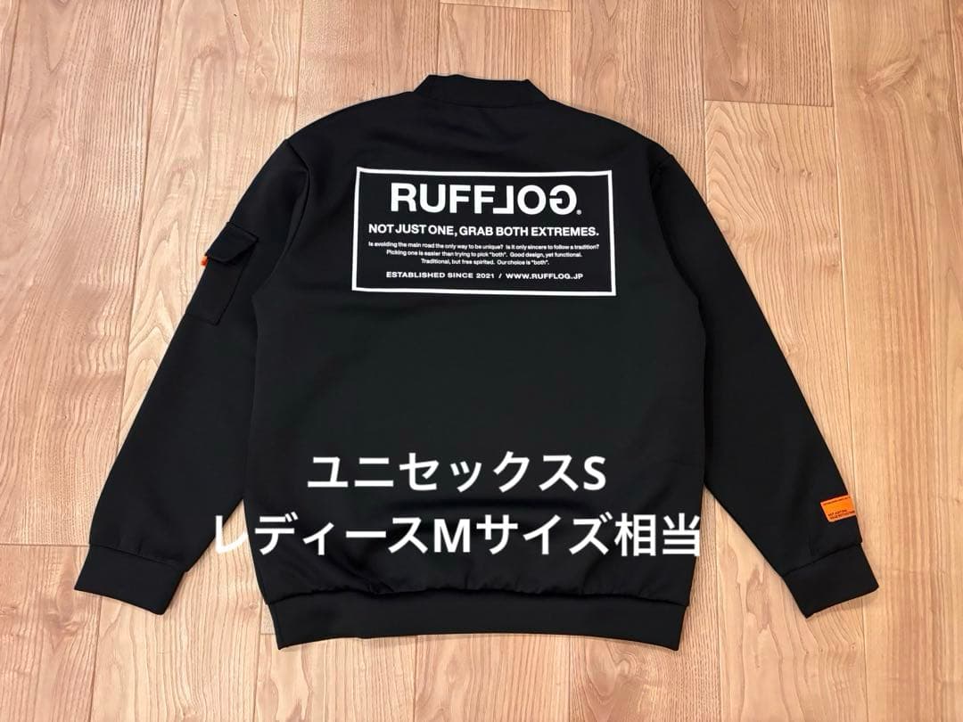 ラフロッグ　バックフレームロゴモックネックシャツ　ブラック　新品