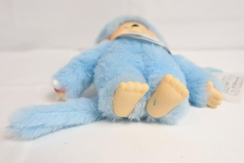 ◆モンチッチ 水色 スカイツリーVer. タグ付き キーホルダー 09399