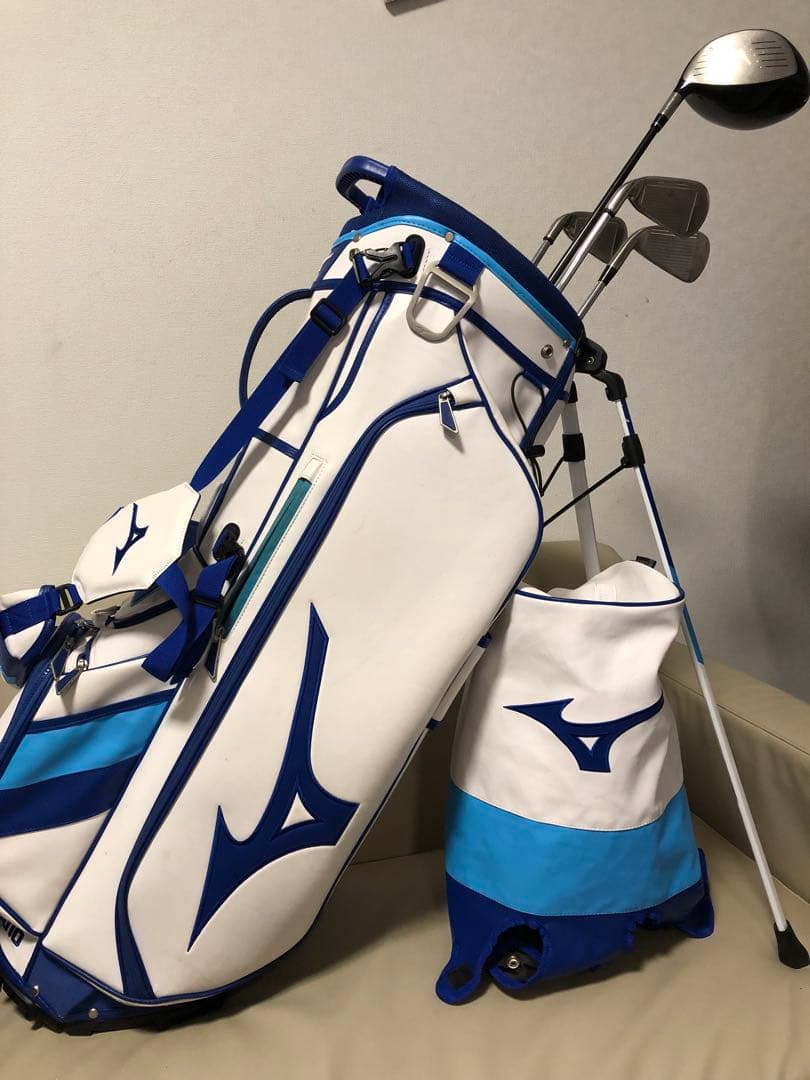 【送料込み】MIZUNO ミズノ　スタンド付きキャディバッグ　メンズ　レディース