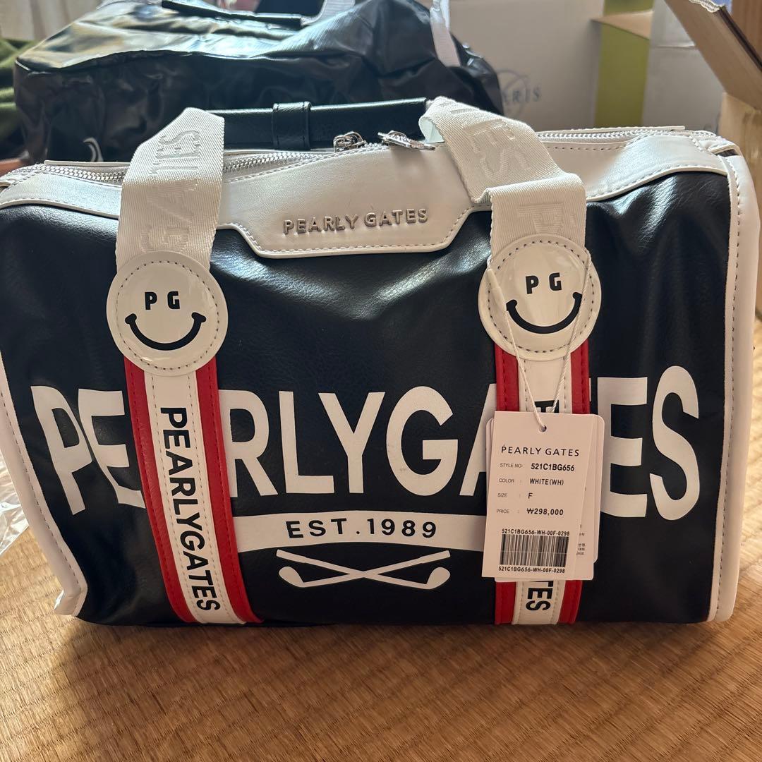 PEARLY GATES キャディバッグ 黒/白/赤