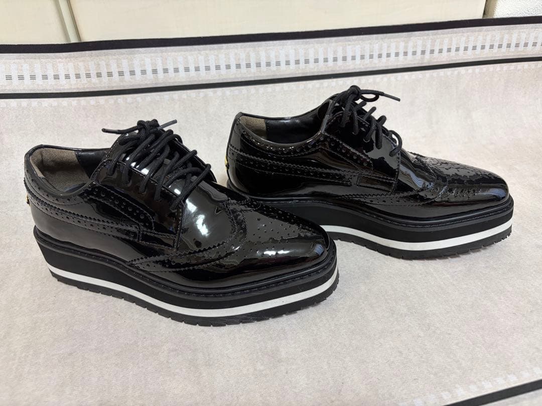 SANDREWS ブラックローファー厚底